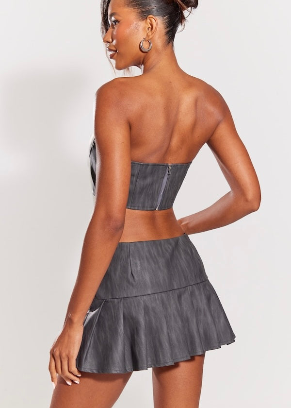 Dare I Say Buckle Detail Bustier