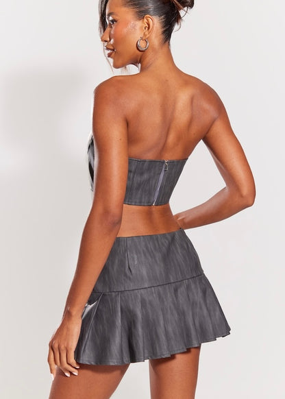 Dare I Say Buckle Detail Bustier