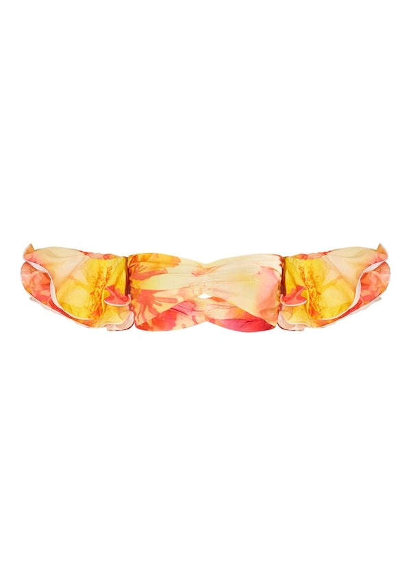 Bellamy Tie Dye Floral Bandeau Top