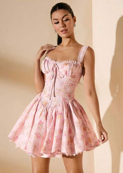 Valentina Floral Milkmaid Sun Dress