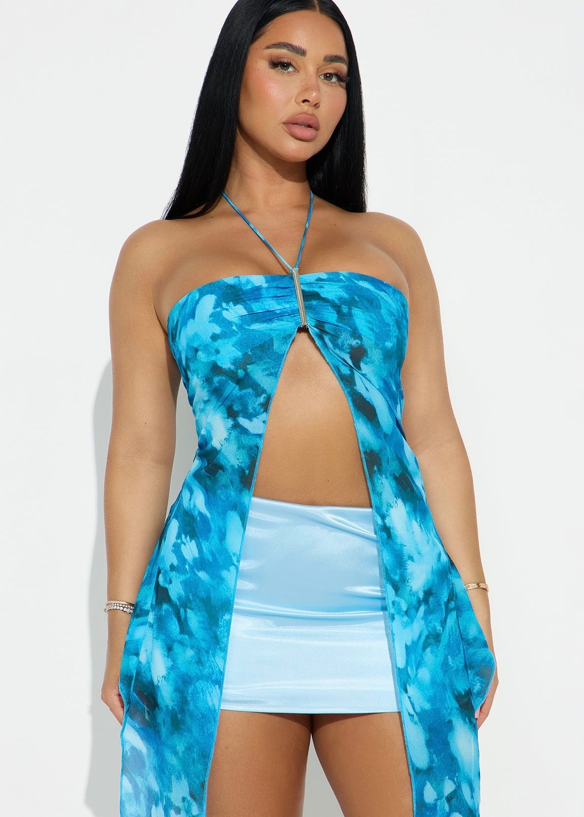 DDI Waves Ruffle Halter Top