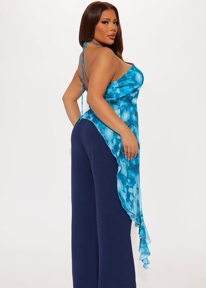 DDI Waves Ruffle Halter Top