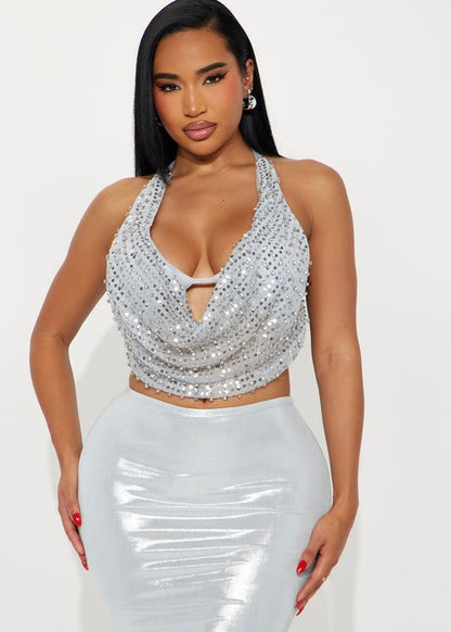 Jammin' Still Sequin Halter Top