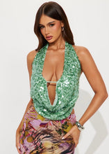 Load image into Gallery viewer, Vibes Up Sequin Halter Top
