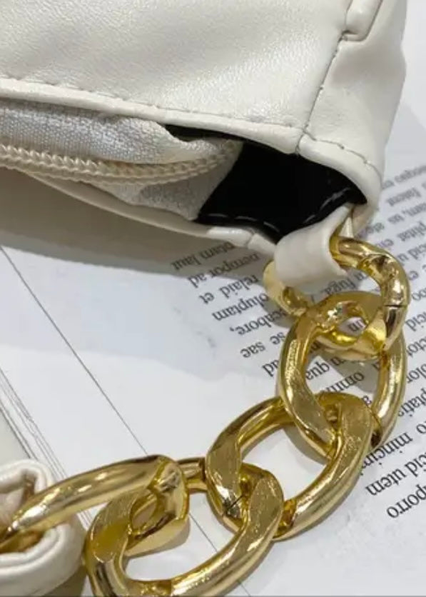 Uptown Girl Gold Chain Shoulder Bag