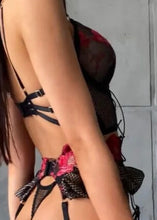 Cargar imagen en el visor de la galería, Floral Fishnet Lingerie Set
