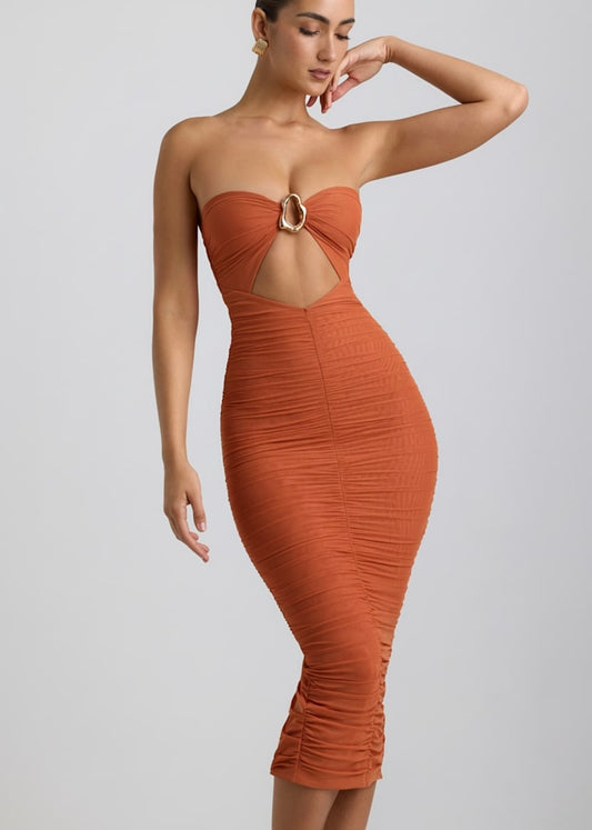 Layla Ruched Midaxi Dress