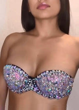 Load image into Gallery viewer, Chloe Sparkling Rhinestone Bralette
