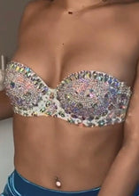 Load image into Gallery viewer, Chloe Sparkling Rhinestone Bralette
