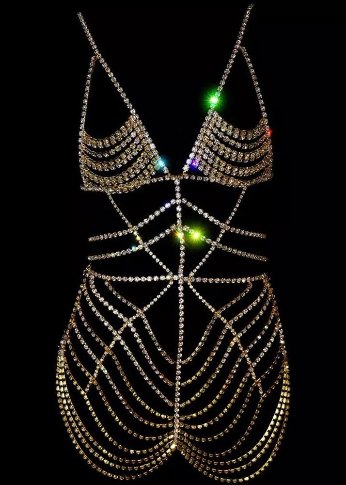 Ophelia Rhinestone Bodychain Cover Up