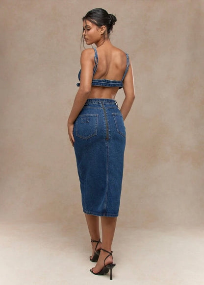 All Denimed Out Skirt Set