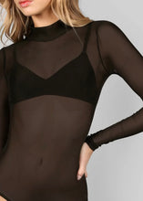 Cargar imagen en el visor de la galería, Turtle Neck Mesh Bodysuit
