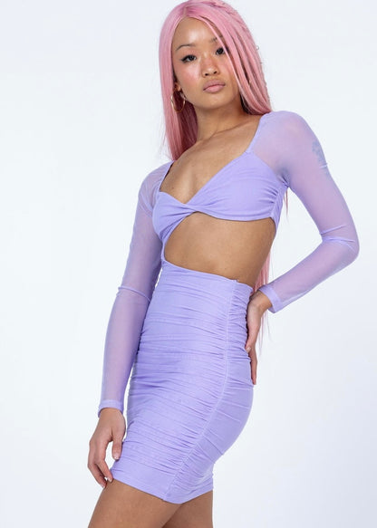 Holly Lavender Cut Out Dress