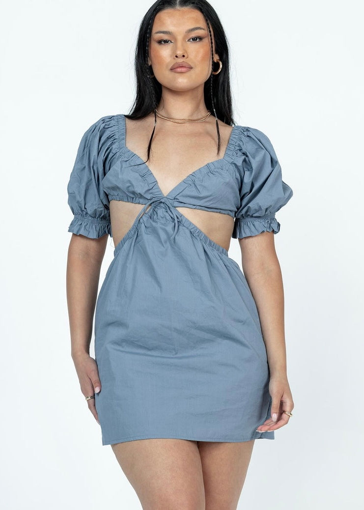 Ciara Denim Blue Cut Out Dress