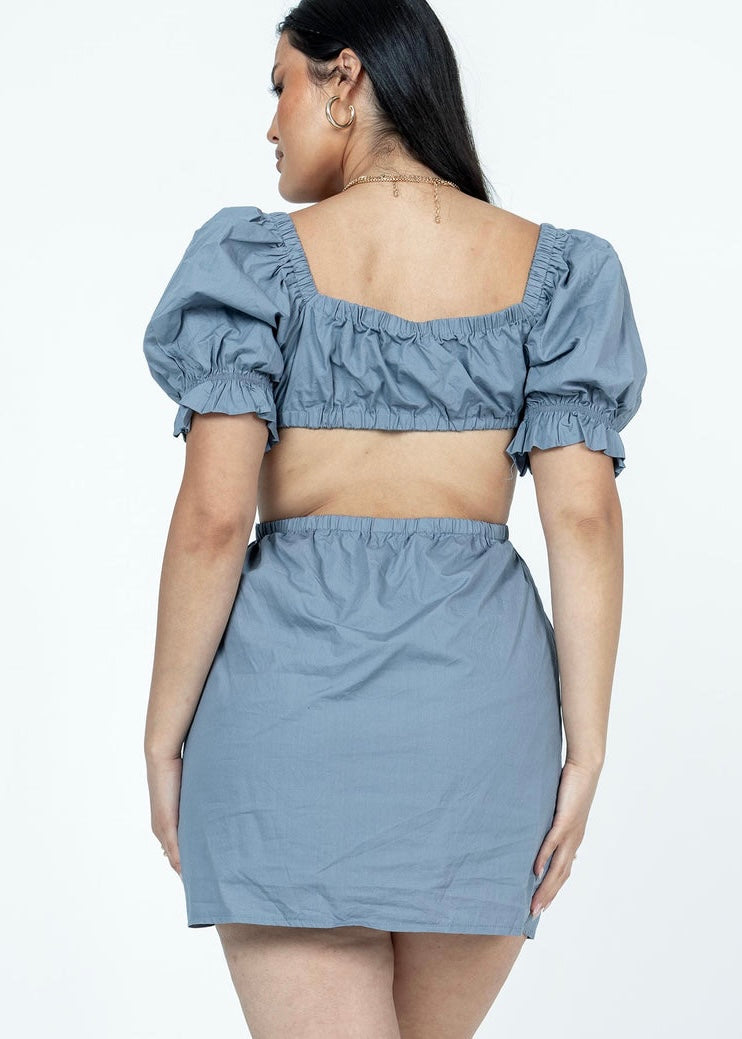 Ciara Denim Blue Cut Out Dress