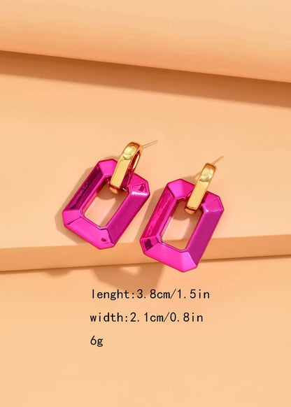 Hot Pink Statement Earrings