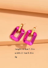 Cargar imagen en el visor de la galería, Hot Pink Statement Earrings
