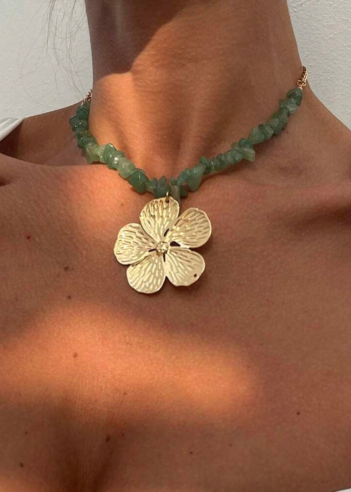 Aloha Flower Pendant Necklace