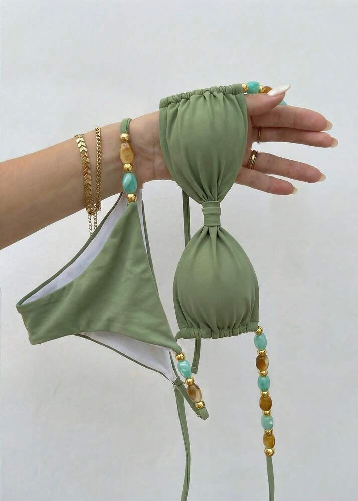 Seafoam Muse Beaded Bikini