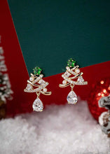 Cargar imagen en el visor de la galería, Rhinestone Christmas Tree Earrings
