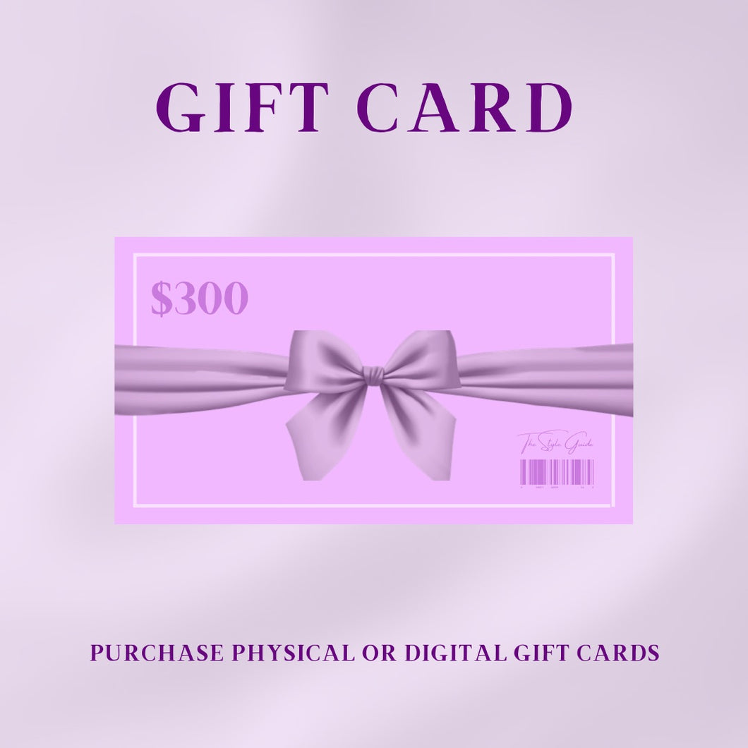 Gift Cards - The Style Guide TT