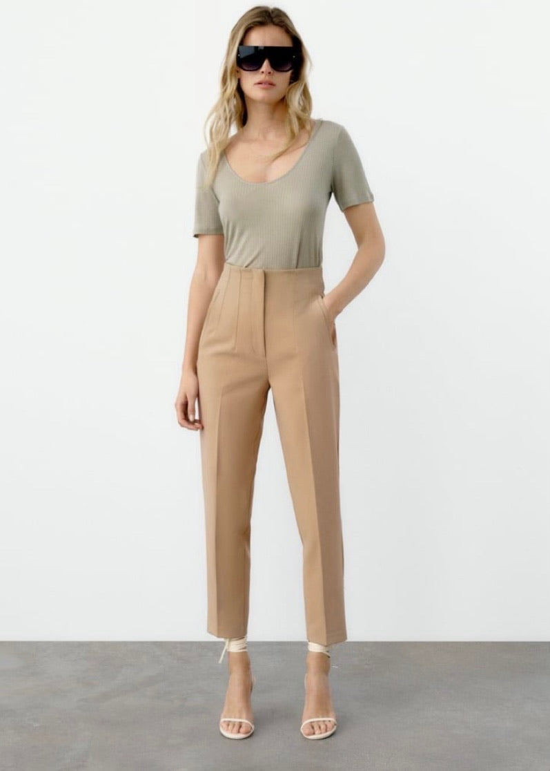Seoul Tapered High Waisted Trousers - The Style Guide TT