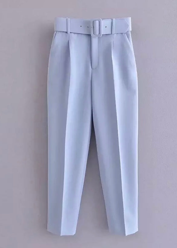 Paris Belted High Waisted Trousers - The Style Guide TT