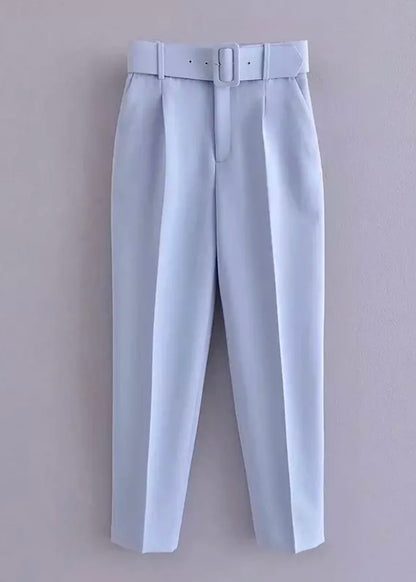 Paris Belted High Waisted Trousers - The Style Guide TT