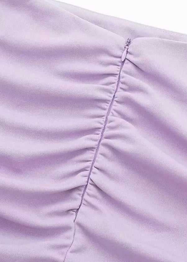 Fiore Viola Ruched Mini Skirt