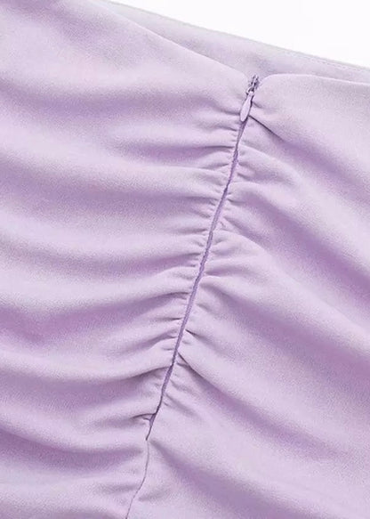 Fiore Viola Ruched Mini Skirt