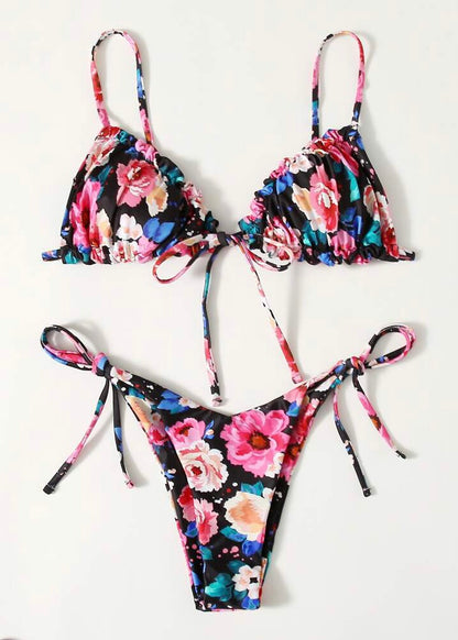 Floral Ruched Bikini - The Style Guide TT