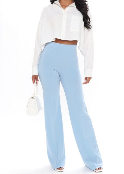 Bella High Waisted Wide Leg Trousers - The Style Guide TT
