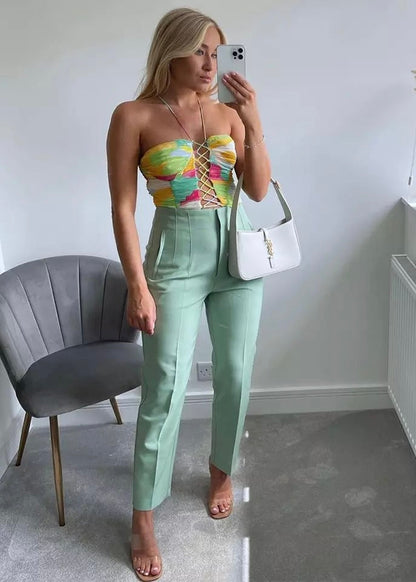 Seoul Tapered High Waisted Trousers - The Style Guide TT