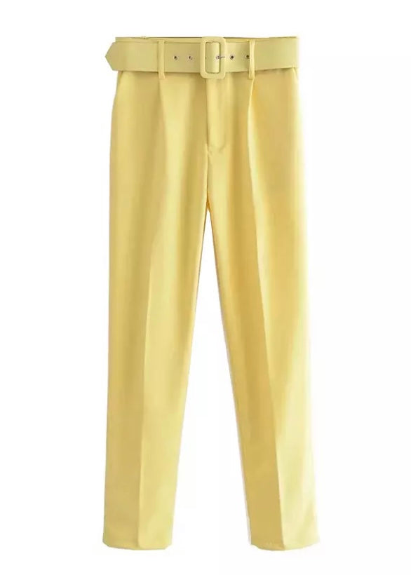 Paris Belted High Waisted Trousers - The Style Guide TT