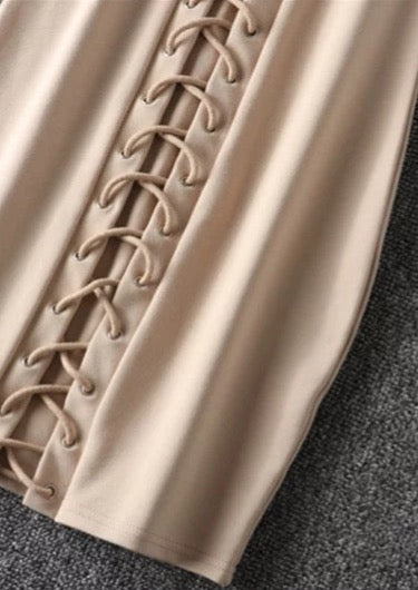 Lace Up Detail Dress - The Style Guide TT