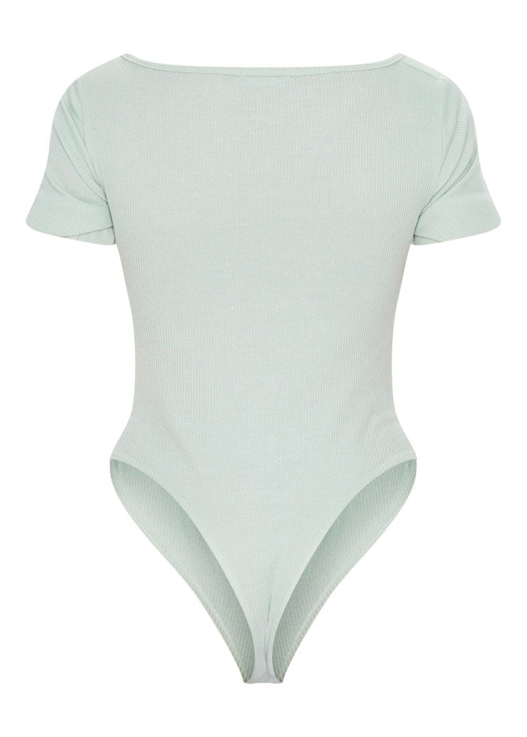 Ribbed Drawstring Bodysuit - The Style Guide TT