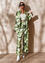 Load image into Gallery viewer, Kauai Palm Print High Waisted Trousers
