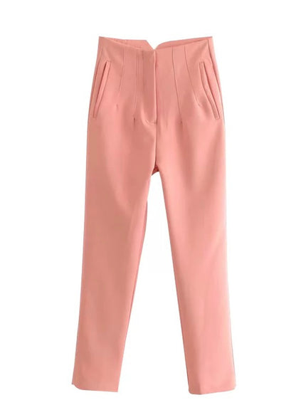Seoul Tapered High Waisted Trousers - The Style Guide TT
