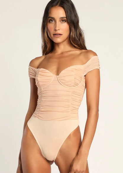 Stay Close To Me Ruched Bodysuit