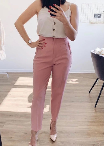 Seoul Tapered High Waisted Trousers - The Style Guide TT