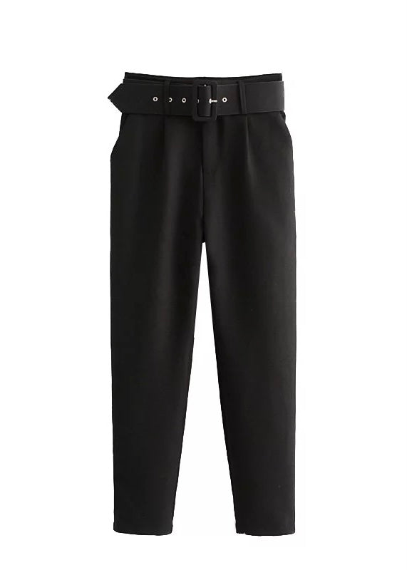 Paris Belted High Waisted Trousers - The Style Guide TT