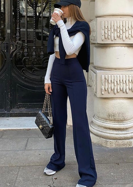 Bella High Waisted Wide Leg Trousers - The Style Guide TT