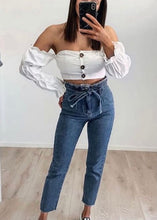 Cargar imagen en el visor de la galería, Belted High Waisted Mom Jeans - The Style Guide TT
