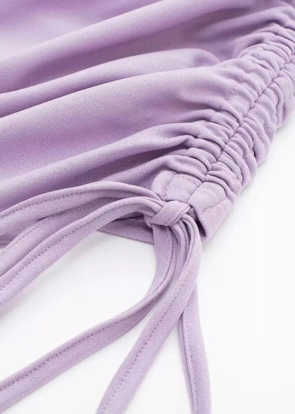 Fiore Viola Ruched Mini Skirt