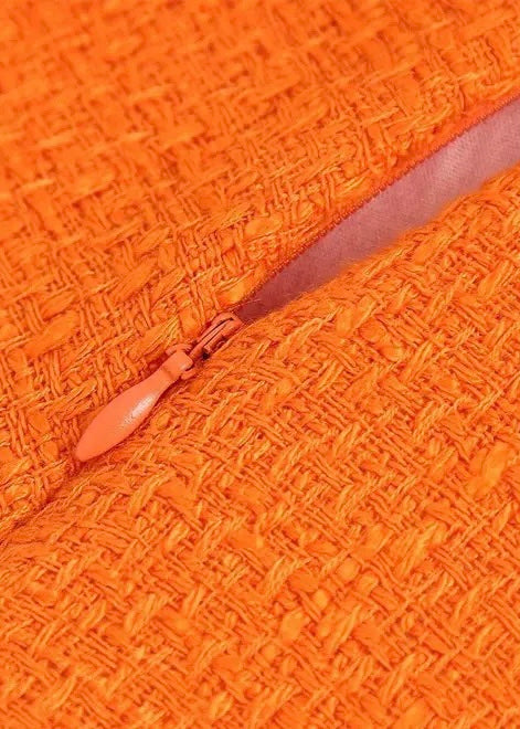 Soleil Tangerine Tweed Skirt