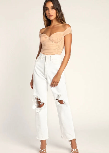 Stay Close To Me Ruched Bodysuit
