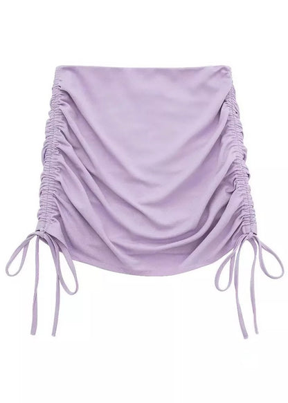 Fiore Viola Ruched Mini Skirt