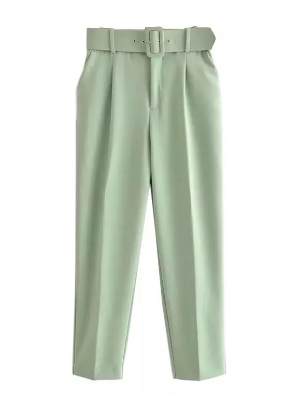 Paris Belted High Waisted Trousers - The Style Guide TT