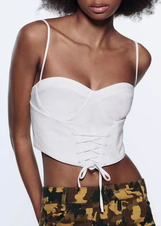 Izzy White Corset Top