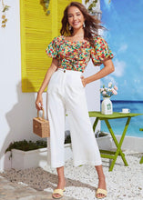 Load image into Gallery viewer, Floral Ruched Puff Sleeve Top - The Style Guide TT
